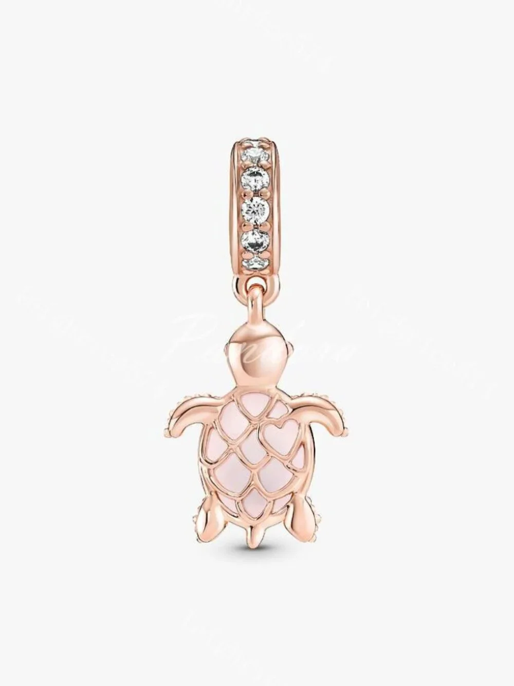 Pandora Murano Glass Pink Sea Turtle Dangle Charm